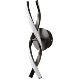 ValueLights Infinity Double Twist Black Integrated LED Wall Light - thumbnail 1