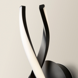 ValueLights Infinity Double Twist Black Integrated LED Wall Light - thumbnail 3