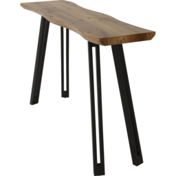 Seconique Quebec Oak Effect Wave Edge Medium Console Table - thumbnail 3