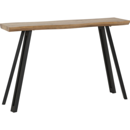 Seconique Quebec Oak Effect Wave Edge Medium Console Table - thumbnail 2