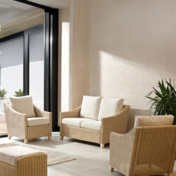 Desser Furniture Dijon 2 Seater Cotton Cream Suite