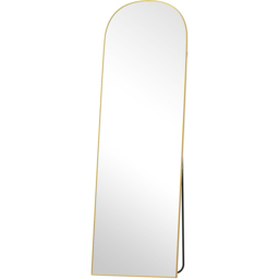 Rattrix Gold Aluminium Alloy Frame Arched Full Length Mirror with Stand 162 x 52cm
