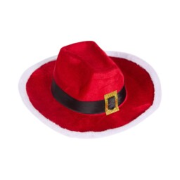Jingle Bell Boogie Red Cowboy Christmas Hat