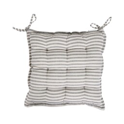 Soft Stripe Seat Pad Grey and White - thumbnail 2