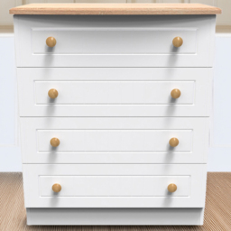 Crowndale Warwick White Ash and Oak 4 Drawer Chest of Drawers