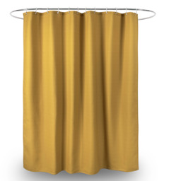 Homebase Waffle Ochre Shower Curtain - thumbnail 1