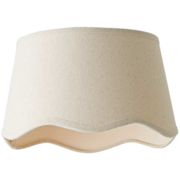 ValueLights Mabel Small Scalloped Bottom Natural Linen Shade