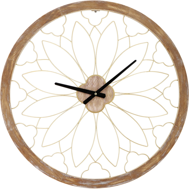 Charles Bentley Ullswater 60cm Wood Effect Round Skeleton Indoor and Outdoor Wall Clock - image 1
