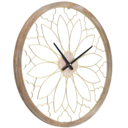 Charles Bentley Ullswater 60cm Wood Effect Round Skeleton Indoor and Outdoor Wall Clock - thumbnail 4