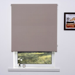 Mink Plain Polyester Blackout Blind 60 x 165cm - thumbnail 1