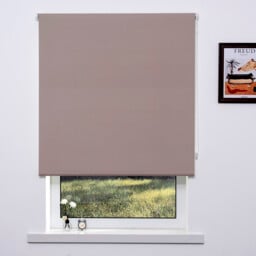 Mink Plain Polyester Blackout Blind 60 x 165cm
