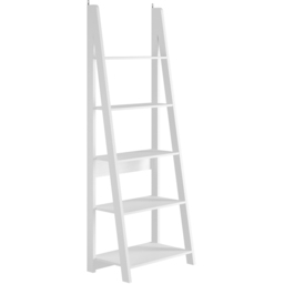 Tiva 5 Shelf White Ladder Bookcase - thumbnail 2