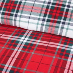 Red Super King Size Tartan Christmas Duvet Set - thumbnail 4