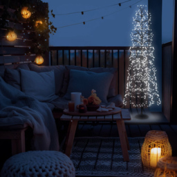 Xmas Haus 3000 Warm White Micro LED Black Firework Tree 6ft - thumbnail 4