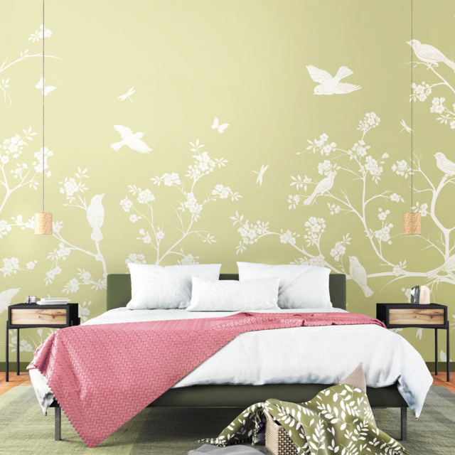Origin Murals Blossom Trail Green Wall Mural - image 1