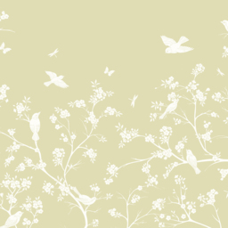 Origin Murals Blossom Trail Green Wall Mural - thumbnail 2