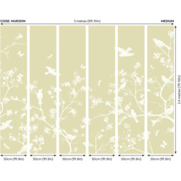 Origin Murals Blossom Trail Green Wall Mural - thumbnail 3