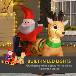 StarBright Multicolour Inflatable Santa 4ft - thumbnail 4