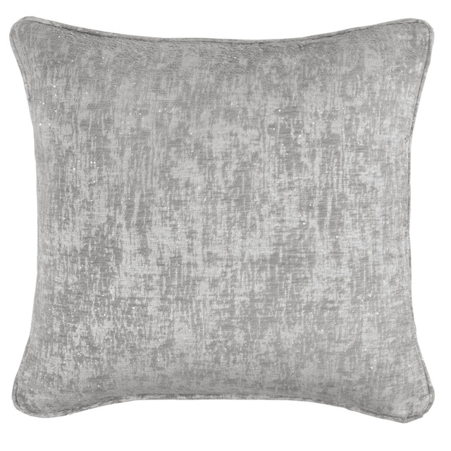 Amara Chenille Silver Cushion 45 x 45cm