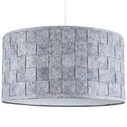 ValueLights Monza Grey Felt Weave Drum Lamp Shade XL