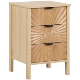 Birlea Solstice Natural 3 Drawer Bedside Table - thumbnail 2