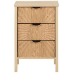 Birlea Solstice Natural 3 Drawer Bedside Table - thumbnail 3