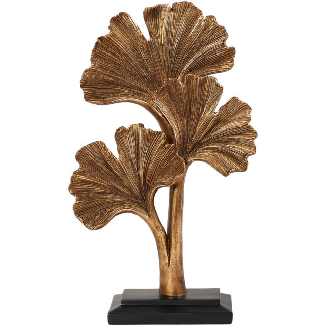 Bronze 31cm Ginko Leaf Polyresin Ornament - image 1