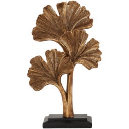 Bronze 31cm Ginko Leaf Polyresin Ornament