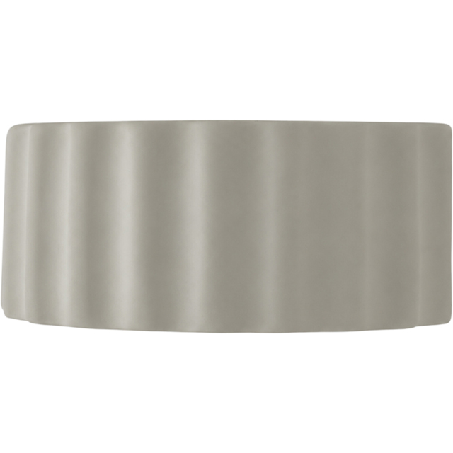 ValueLights Pablo Moss Green Ribbed Ceramic Flush Wall Light with Bulb - image 1