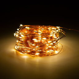 Garden Kraft Warm White 100 Micro Copper Solar LED String Light - thumbnail 1