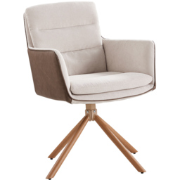 Living and Home Beige Office Accent Chair - thumbnail 2