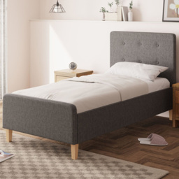 GFW Ashbourne Single Dark Grey Side Lift Ottoman Bed - thumbnail 1