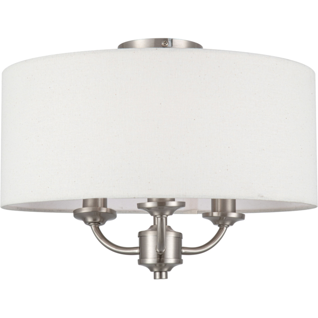 Cosylyte Winston 3 Light Ceiling Light with Faux Linen Outer Shade - image 1