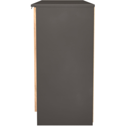 Crowndale Bora 4 Door Single Drawer Gold Craft Oak and Graphite Wide Sideboard Ready Assembled - thumbnail 3