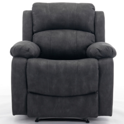 Furniture One Full Fabric Dark Grey Manual Recliner Armchair - thumbnail 2