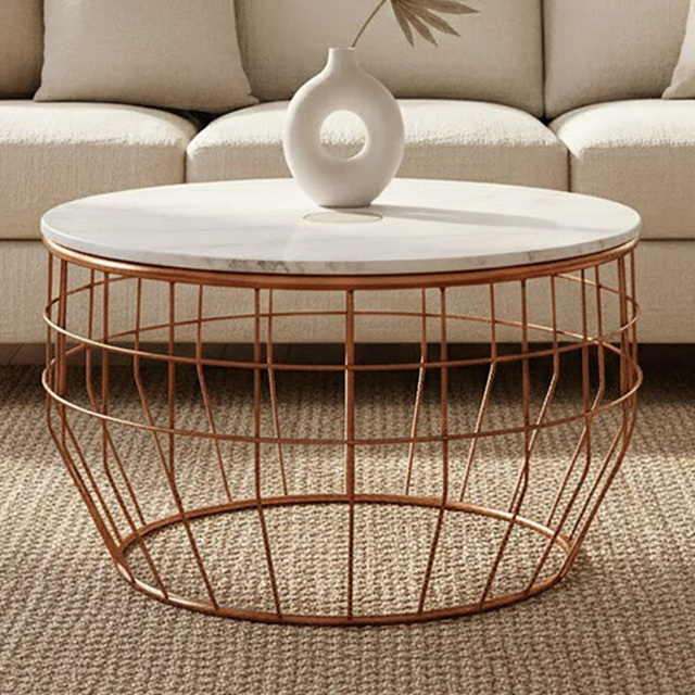 Premier Housewares Vizzini White Marble Coffee Table - image 1