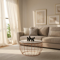 Premier Housewares Vizzini White Marble Coffee Table - thumbnail 3