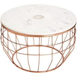 Premier Housewares Vizzini White Marble Coffee Table - thumbnail 2