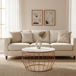 Premier Housewares Vizzini White Marble Coffee Table - thumbnail 4
