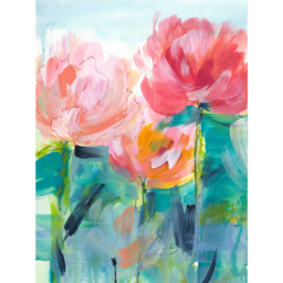 Laura Ashley Abstract Peonies White Frame Wall Art 50 x 70cm - thumbnail 4