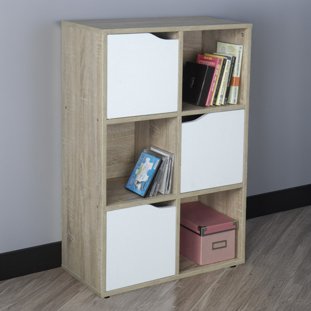 Saturn 6 Shelf Brown and White Shelving Unit - image 1