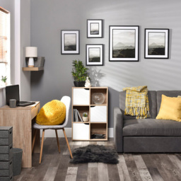 Saturn 6 Shelf Brown and White Shelving Unit - thumbnail 4