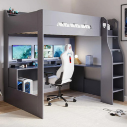 Flair Skyhigh Anthracite Small Double Gaming High Sleeper - thumbnail 1