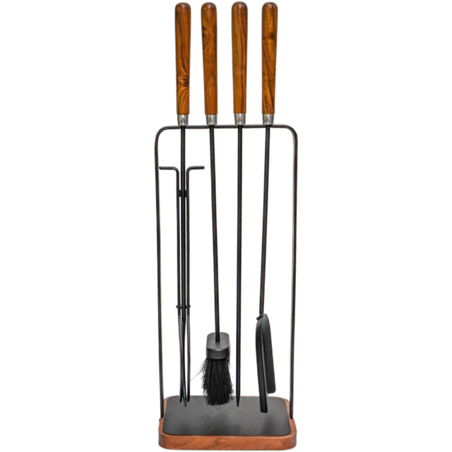 Ivyline Black Wooden Handle 4 Piece Square Companion Set - image 1