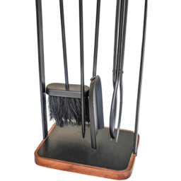 Ivyline Black Wooden Handle 4 Piece Square Companion Set - thumbnail 3