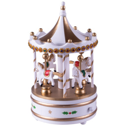 St Helens Multicolour Wooden Carousel Music Box