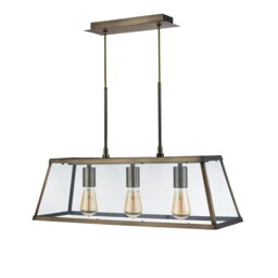 Bellevue 3 Light Industrial Pendant - Brass - thumbnail 3