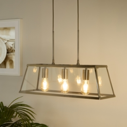 Bellevue 3 Light Industrial Pendant - Brass - thumbnail 1