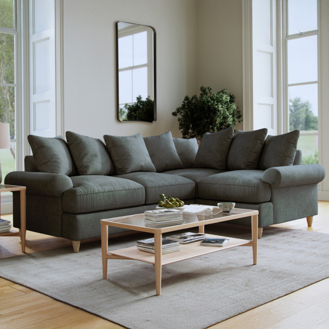 Clara Faro 17 Grey 3 Seater Left Hand Corner Agmamito Sofa - image 1