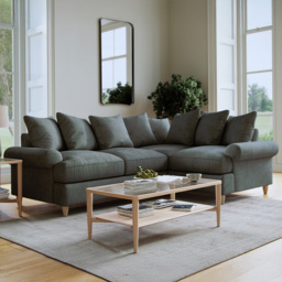 Clara Faro 17 Grey 3 Seater Left Hand Corner Agmamito Sofa - thumbnail 1